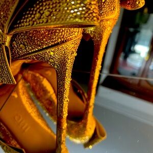 "Golden Showstoppers: New INC Gold Rhinestone Bow Pumps for a Glamorous Look!"
